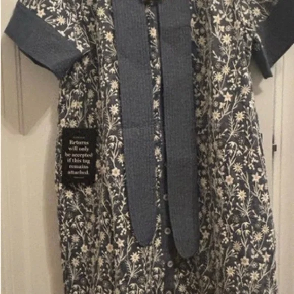 Tuckernuck embroidery Meadows dress XXL Chambray Prescott dress NWT sh sleeve - Picture 5 of 7